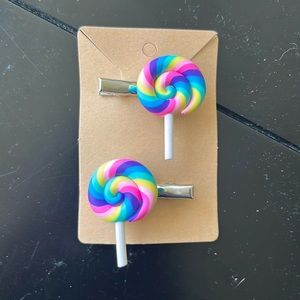 Lollipop Hair Clips Set 4